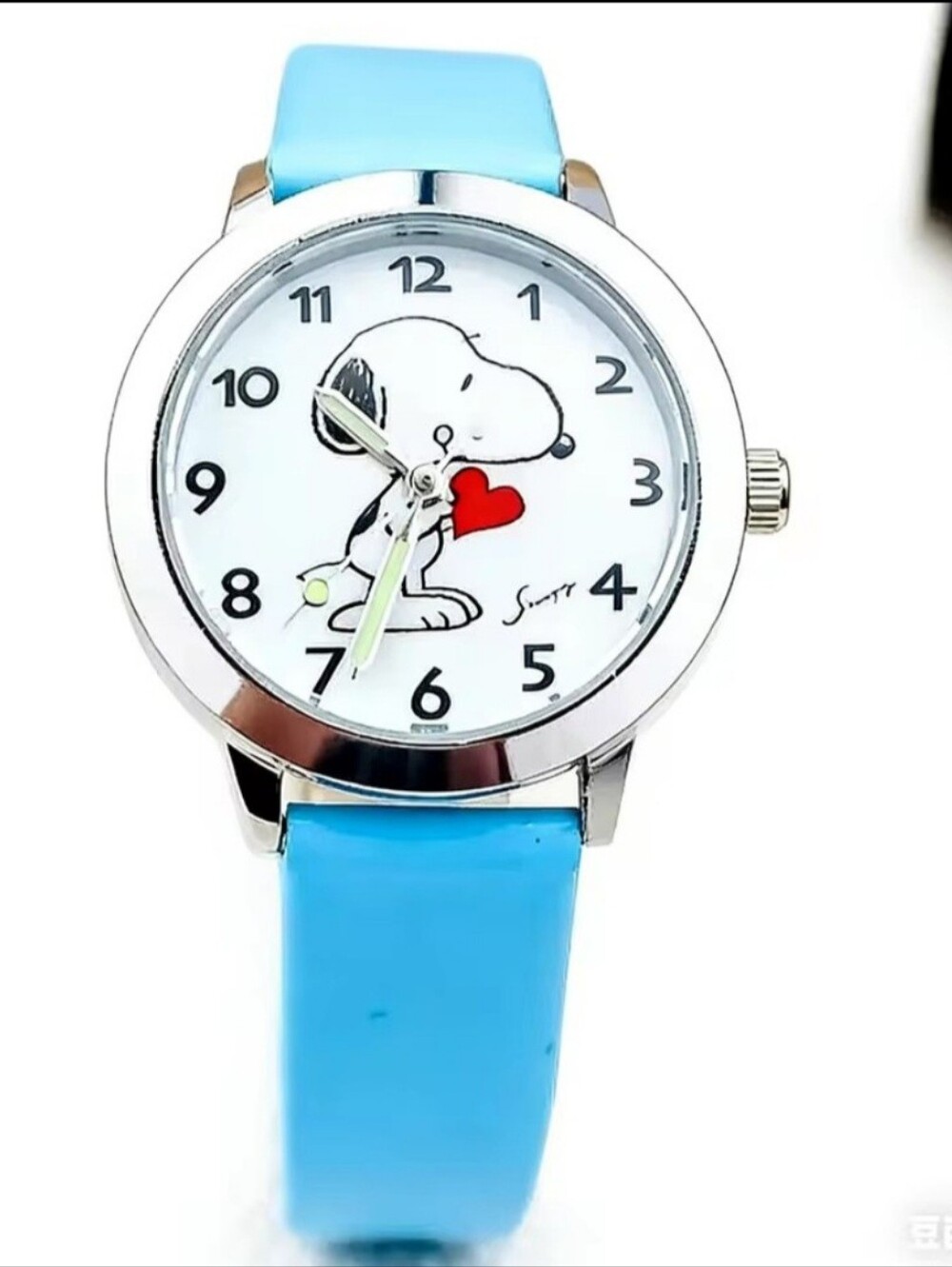 Blue Snoopy Heart Women's Watch